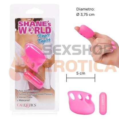 Estimulador vaginal con vibrador para dedo 